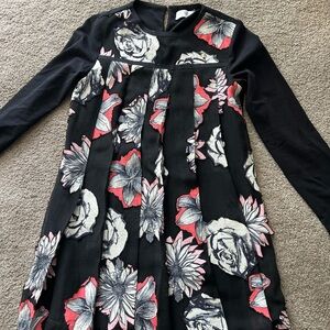 Versace Black and Pink Floral Kids Dress